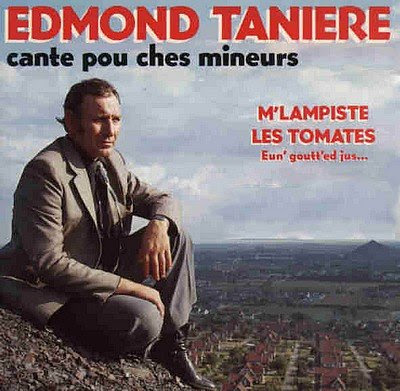 Edmond Tanière - Vinyle - Cante pou ches mineurs Edmond Tanière sur un terril regardant l'horizon